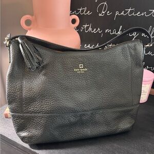 Kate Spade Black Pebbled Leather Shoulder Bag